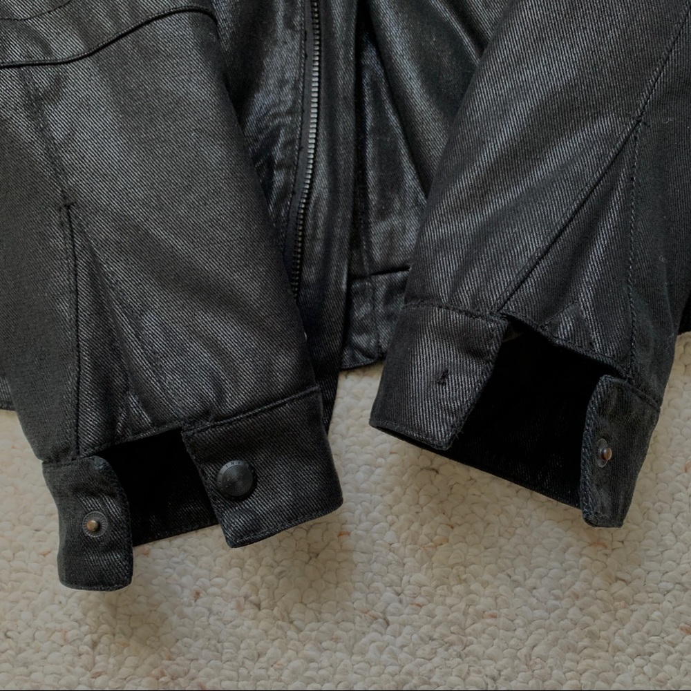 Armani Exchange Black Men's Jacket Moto Style - Picture 8 of 9